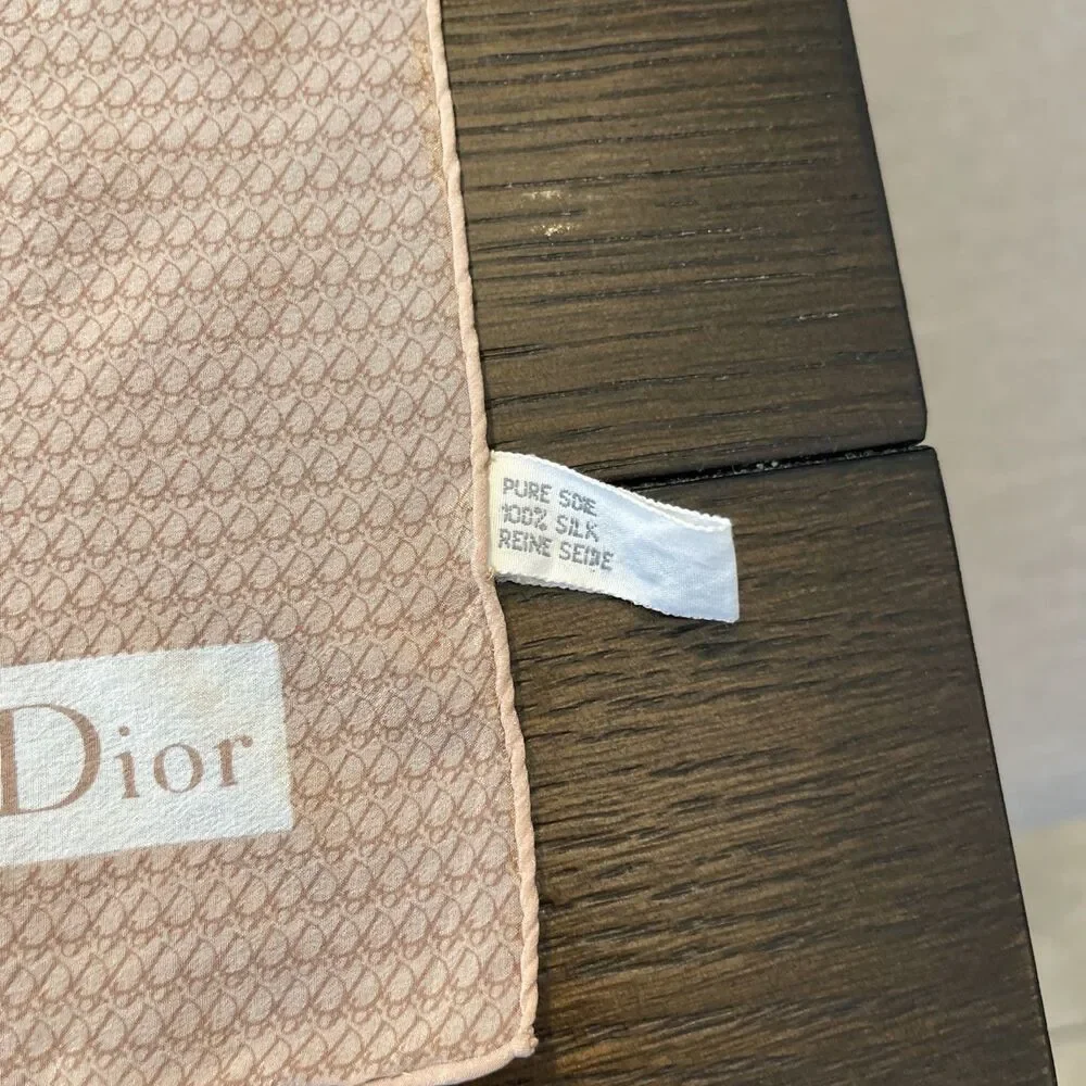 Christian Dior Silk Scarf Logo Square